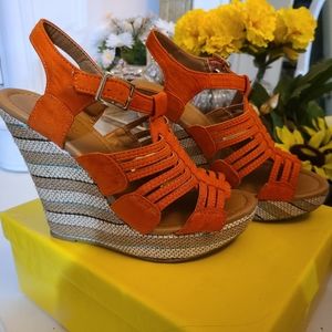 Orange shoes
